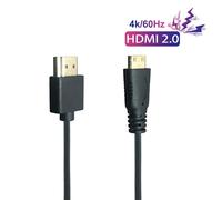 Câble Mini HDMI OD 3.0mm, 2k x 4k hd @ 60hz, Type A vers Type C mâle vers mâle, pour HDTV, 0.3M 0.6m 1m