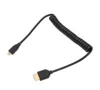 Câble mini HDMI vers HDMI spiralé ultra-fin, compatible Full HD, technologie 3D, intégrité du signal pour une large gamme d'applications, son de