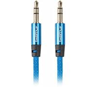 Lanberg Câble mini-jack 3,5 mm CA-MJMJ-10CU-0020-BL – Premium 3 broches M/M 2 m Bleu