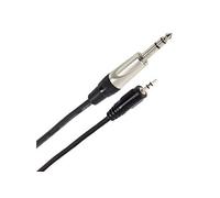 Plugger, câble audio stéréo mini Jack mâle 3,5mm vers Jack mâle 6,35mm. Longueur : 1,5 mètre pour enceinte, appareil DJ, synthé, table de mixage et autres appareils audio. Qualité Professionnelle.