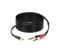 CABLE Y NOIR 6M MINI JACK 3P - 2X JACK 2P CONTACT EN OR