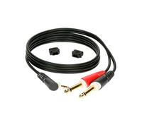 Klotz Câble mini-Jack mâle TRS coudé / 2x Jacks mâles TS, 3m Câbles En