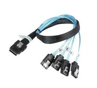 Câble Mini SAS 36 broches SFF 8087 vers 4 SATA 7 broches, hôte/contrôleur Mini SAS vers 4 cibles/fond de panier SATA, 1 m