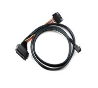 Câble Mini SAS HD 12G IntéGré Vers U.2 / SFF-8643 SFF-8639 0,5 M avec Puissance 15 Broches, Adapté pour SSD