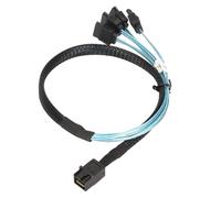 Câble Mini SAS HD à câble, léger 12GBPS 7 broches Serveur PVC Double Canal Ligne de données Ligne de données Haute efficacité de transmission pour laboratoires (1 m / 3,3 pieds)