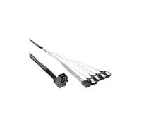 Câble Mini SAS HD SFF-8643 coudé sur 4x SATA + bande latérale de 1 m