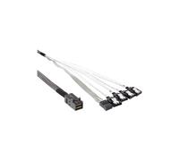 Câble Mini SAS HD SFF-8643 vers 4x SATA + bande latérale de 0,5 m