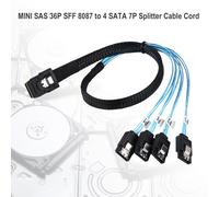 Câble MINI SAS SFF 8087 à 4 SATA 7P, 0.5m, 12Gbps, pour Transmission de données et disque dur, accessoires d'ordinateur, G0101
