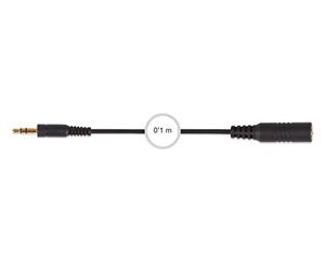 Câble MiniJack 2.5 m st acodado-minijack 3.5 h St FONESTAR aa-421 0,1 m Noir