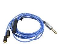 Câble MMCX avec microphone et télécommande pour Shure SE215 / SE425 / SE535 / SE846 / UE900 - Bleu (1,2 m)