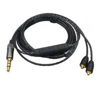 Câble MMCX avec microphone et télécommande pour Shure SE215 / SE425 / SE535 / SE846 / UE900 - Noir (1,2 m)