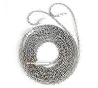 Câble MMCX IEM de 2 mètres de long, câble intra-auriculaire de remplacement pour écouteurs KBEAR ST12 Plus 8 fils 4N OFC plaqué argent avec prise 3,5 mm pour écouteurs TIN Audio T2 T3, gris