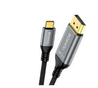 Câble MOSHOU USB C Vers DisplayPort 2.1 16K À 30 Hz 8K 60 40 Gbit/s Thunderbolt 4/3 Type DP Compatible Avec MacBook Pro/Air(1m(3.3ft))