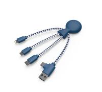 Câble Multi-Connecteurs USB Mr Bio Bleu En Plastique Recyclé