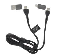 Câble Multi pour Samsung Galaxy A35, A55, A25, A15, A05s / S24+, S24 Ultra, S23 FE/T... USB/USB-C vs USB-C/Lightning® 120 cm, 3A Doublé Nylon