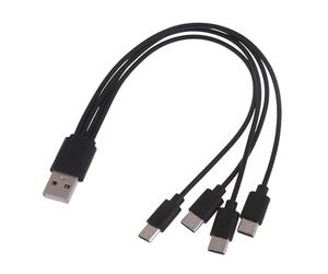 Câble multi-USB 2,5/5,1/0,7 en 1 Multi, pour quatre, D | Câble de charge multiple avec connecteur de type C pour téléphones tablettes USB vers chargeur USB C