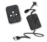 Câble Multi USB, 3 en 1 Câble Extensible Universel Multi USB Câble de Charge avec Micro USB Type C Lightning Câble pour Phone, Samsung Galaxy, Huawei, Honor, OnePlus, Wiko, Kindle 1M (Noir)