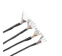 Câble multiconducteur blindé en caoutchouc de silicone 0,3-2,5 mm² 2/3/4/6 conducteurs, fil flexible haute température (1 mètre)(Square 0.3mm,4 Cores)