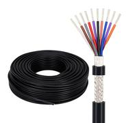Câble Multiconducteur Blindé En PVC, 26 AWG, 10/12/15/16 Conducteurs, Âme En Cuivre Étamé, Certifié UL, For Éclairage Extérieur Automobile, Avec Ruban Isolant(30ft,26AWG-15c)