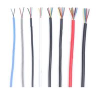 Câble multiconducteur gainé à 6 conducteurs en caoutchouc de gel silice, extra souple, haute température(6core 0.12mm2 26AWG)