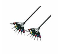 Adam Hall Câble multipaire 3 STAR L8 VV 0500 – 8 x Jack 6,35 mm TRS stéréo – 5 m