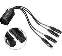 Cable Multicore Bloc 4x XLR Femelle 3-Pin vers RJ45 etherCON DJ PA Audio Studio