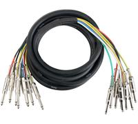 Pronomic Stage MJJ8-3 Câble Multicore 8 x 6,3 mm Jack mono vers 8 x 6,3 mm Jack mono 3 m