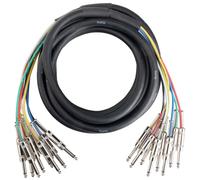 Pronomic Stage MJJ8-6 Câble Multicore 8 x Jack mono 6,3 mm vers 8 x Jack mono 6,3 mm 6 m