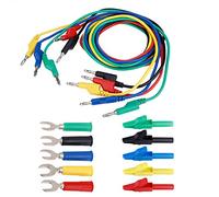 Câble Multimètre 4mm Avec Cordon de Pointe, Kit de Test à Fiche Banane, Clips et Sonde en U - Connexion Stable, Isolation Solide, Usage Polyvalent (P1036A)