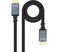 Nanocable 10.15.8005 Câble HDMI 5m, HDMI Type A, Mâle/Mâle, Version 2.1, 48 Gbit/s, Compatibilité 3D, ARC, Contacts Or, Noir