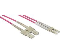 Cable - nappe integration Link - LKLCSC4501 - Cable Fibre Optique multimode LSZH Duplex OM4 50/125, LC-SC, 1 m.