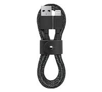 Câble Native Union - Câble de chargement Lightning vers USB - Ultra-fort - Renforcé - Certifié Apple MFi - Avec courroie en cuir - Pour iPhone / iPad