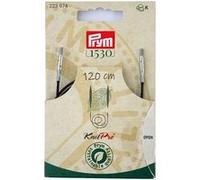 Cable Natural 40 à 150 cm aigu. circulaires/crochet interchangeables - Prym - Knitpro(...) - 120cm Marron 120cm Marron G
