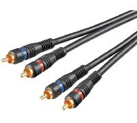 Cable noir RCAx2 dore 5m