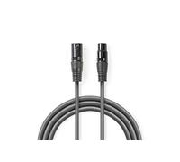 Câble Numérique DMX 110 Ohms XLR Mâle à 3 Broches - XLR Femelle à 3 Broches 0,5 m Gris