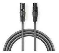 Câble numérique dmx 110 ohms xlr mâle à 3 broches - xlr femelle à 3 broches 1,0 m gris
