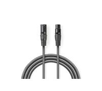 Câble Numérique DMX 110 Ohms XLR Mâle à 3 Broches - XLR Femelle à 3 Broches 20 m Gris