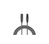 Câble numérique dmx 110 ohms xlr mâle à 3 broches - xlr femelle à 3 broches 5,0 m gris