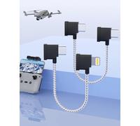 Câble Nylon Tressé Type-C vers Lightning (2 Pièces) Câble Télécommande 15cm pour Port Type-C iPhone, Compatible les Télécommandes, Accessoires pour Drones,et Les Séries DJI Mavic Mini SE/Air/Pro/Zoom