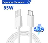 Câble Oppo 65w Câble De Chargeur Supervooc D'origine Type C Reno 8 7 5g 5 Pro 6 Lite 4 3 Trouver X6 X5 Proxx2 X3 Neo Vooc Charge Rapide.6.5a White Plug.0.5m