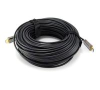 Equip 119433 Câble Optique Actif HDMI 2.0, 100m, 4K/60Hz, HDCP 2.2, Bande Passante 18Gbps, Connecteurs Plaqué Or, Cuivre/PVC