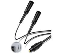 Cable Optique Audio Numérique Toslink 1 Entrée Vers 2 Sorties, Câble Audio Optique pour Home Cinéma, Lecteur DVD, Téléviseur, 0,3 m