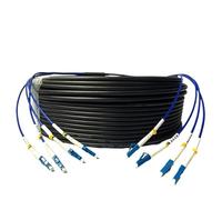 Câble optique blindé extérieur de 50 m, 2 cœurs, 4 cœurs, 6 cœurs, 8 cœurs, 12 cœurs, SC/FC/LC/ST/optique, pull-over (nous choisir)