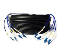 Câble optique blindé monomode 2, 4, 6, 8, 12 fils, câble à fibre optique rigide, non souple, diamètre extérieur 6 m (6-fils, 6LC-6LC)