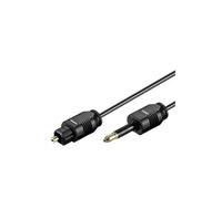 Cable optique fiche jack mâle 3,5 mm / fiche optique (TOSLINK) 2 m