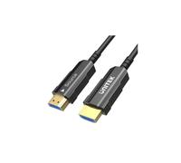 UNITEK C11072BK-30M Câble HDMI 30m Type A Mâle/Mâle, Contacts Or, Compatibilité 3D, 4K 60Hz, 18 Gbit/s, ARC, HDCP 2.2, Fibre Optique, Noir