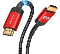Câble optique JSAUX HDMI 2.1 de 15 mètres - câble HDMI rapide pour la transmission d'images 8K et de son sans délai sur de longues distances