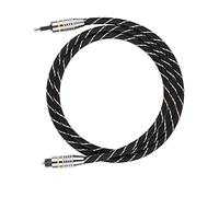 Câble Optique Toslink 3,5 Mm Connecteur plaqué or Câble Numérique à Faible Perte pour Décodeur DVD/CD/PC pour Système de Cinéma Maison 1 M PVC Noir (1m/3.3ft)