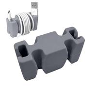 Cable Organizer | Multi Groove Design | 6.4x3.5x2.5cm | Steel Weighted Cord Holder | Cable Straps | Free Storage | for Desktop