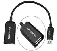 NOVAGO Câble OTG Micro USB Compatible avec Samsung A10,S7 S6 S5 /Galaxy Note,Galaxy Tab 3 8''/10' /Tab 4/Tab S,Galaxy Tab Pro 10'',Huawei P Smart 2019 Y5 Y6, Honor 8X (Noir)